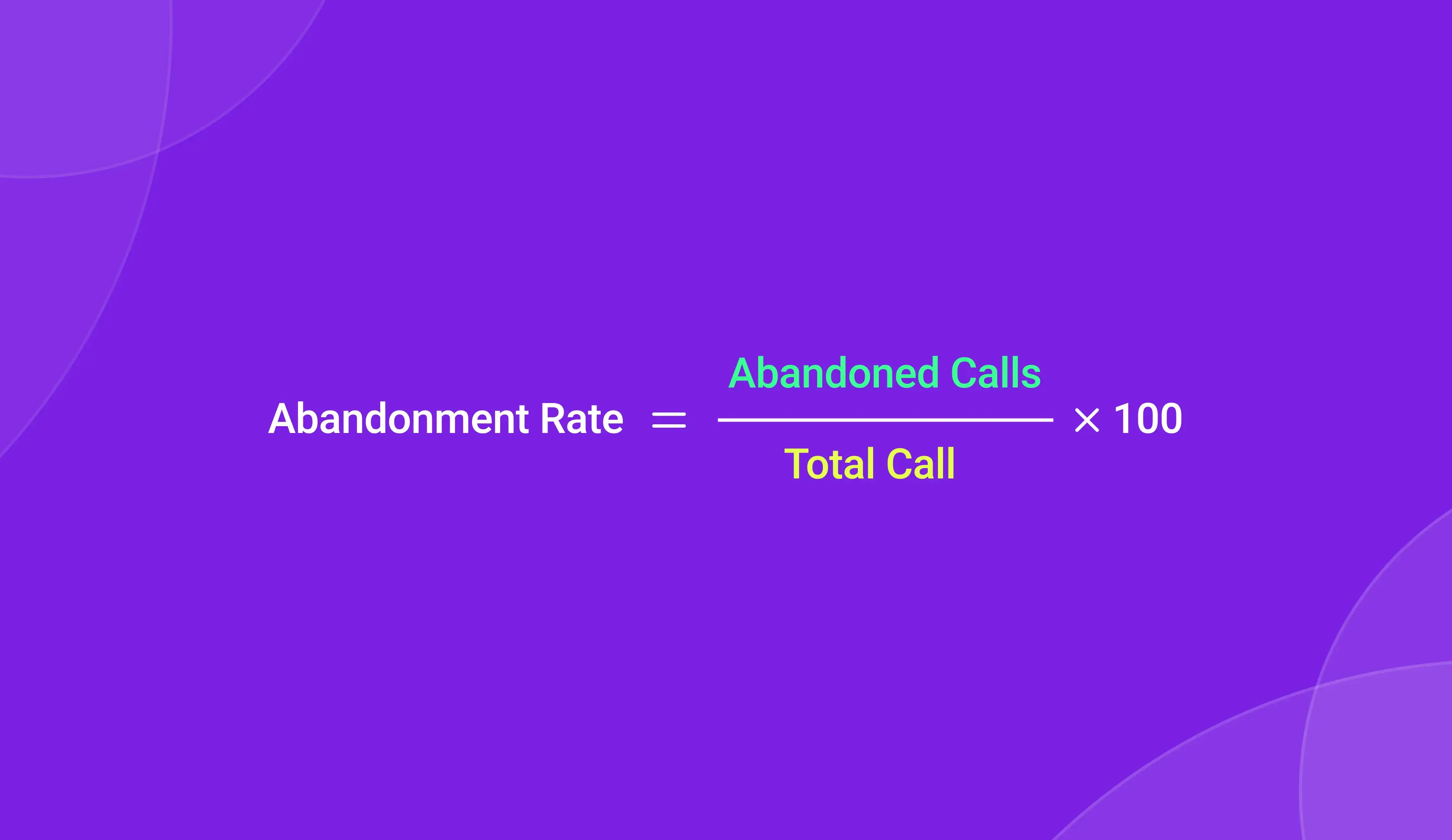 Call abandonment formula